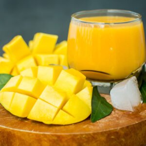 mango shake. fresh tropical fruit smoothies