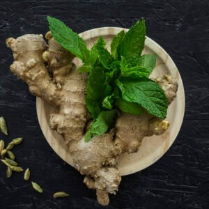 modern kitchen composition with healthy ingredients